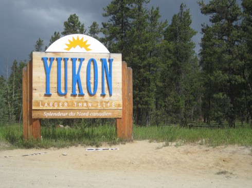 Yukon Territory welcome sign, Yukon